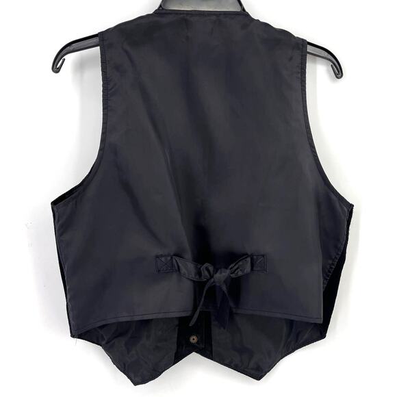 Looney Tunes Tweety Bird Patch Suede Front Black Vest Womens Size M/L Y2K - Picture 3 of 5